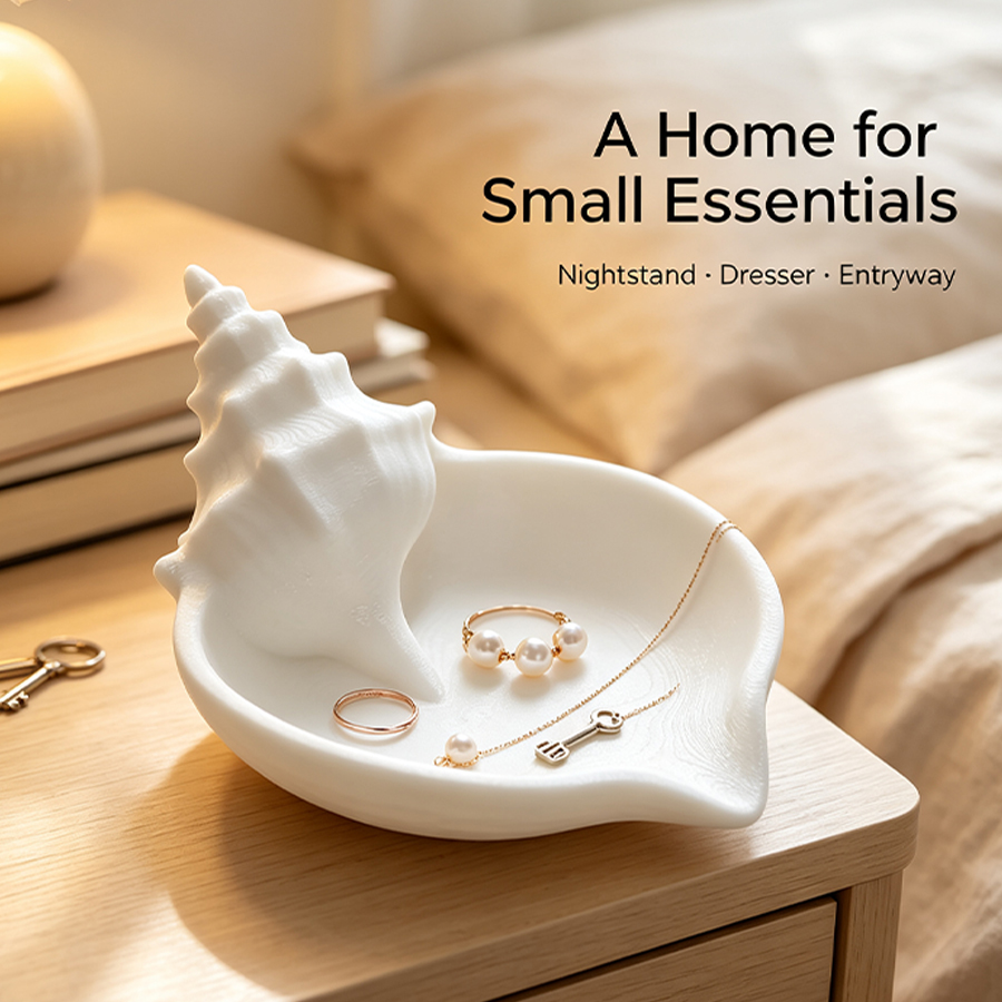 Nordic Style Matte White Conch - đánh giá và giá Home Essentials Bathroom Storage